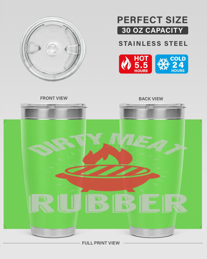 dirty meat rubber 46#- bbq- Tumbler