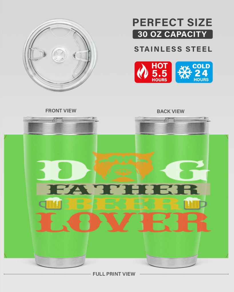 dog father beer lover 116#- beer- Tumbler