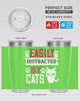 easily distracted by cats Style 47#- cat- Tumbler