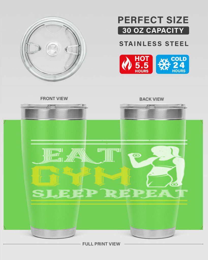 eat gym sleep repeat 69#- gym- Tumbler