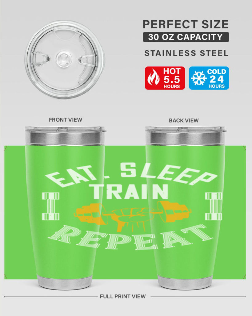 eat sleep train rapid 56#- gym- Tumbler