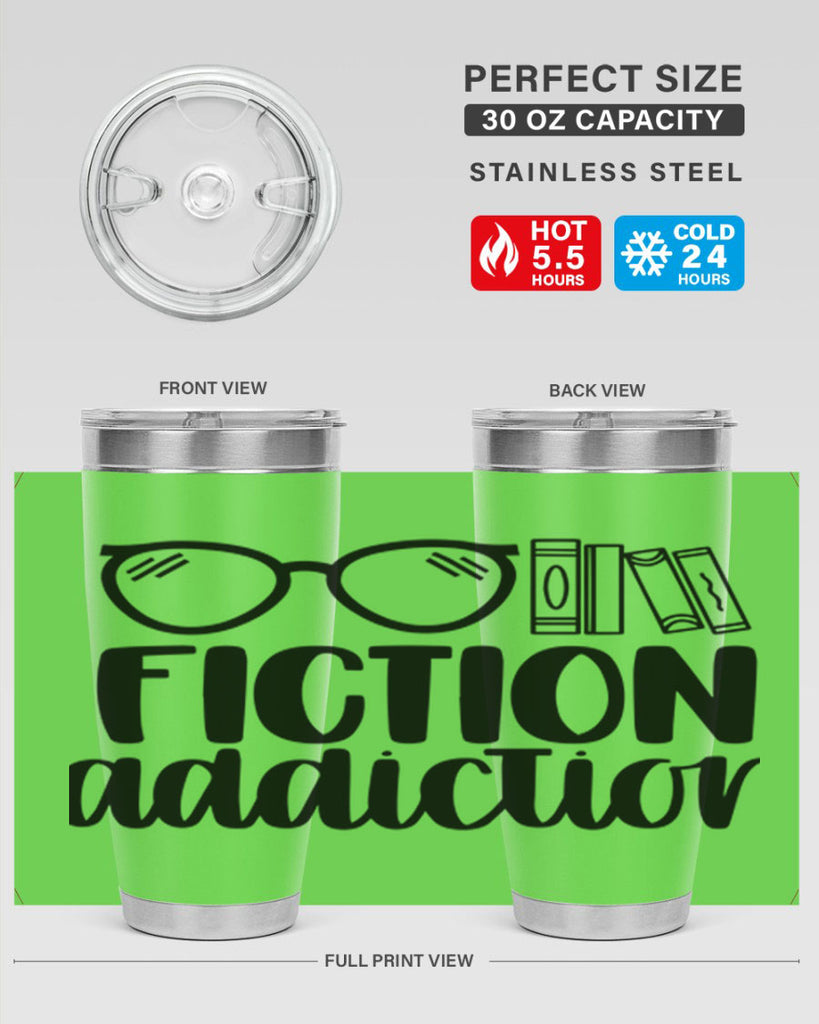 fiction addiction 40#- reading- Tumbler