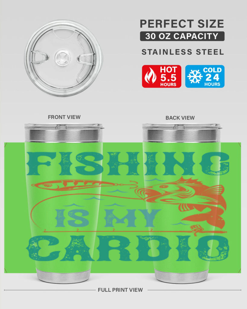 fishing is my cardio 142#- fishing- Tumbler