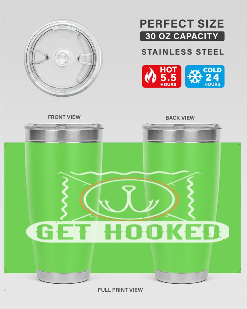 get hooked 264#- fishing- Tumbler