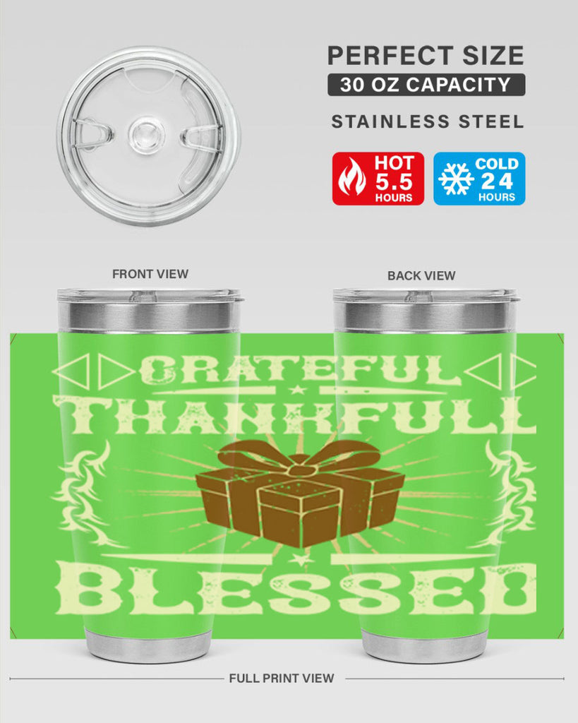 grateful thankfull blessed 40#- thanksgiving- Tumbler