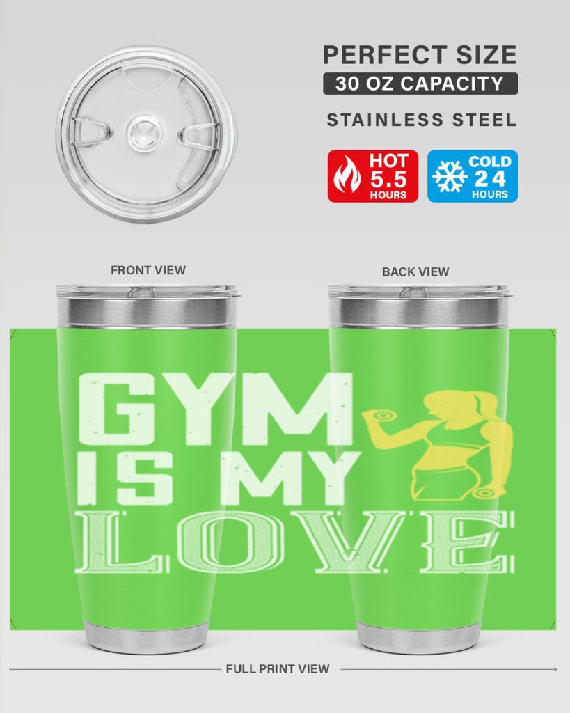 gym is my love 98#- gym- Tumbler