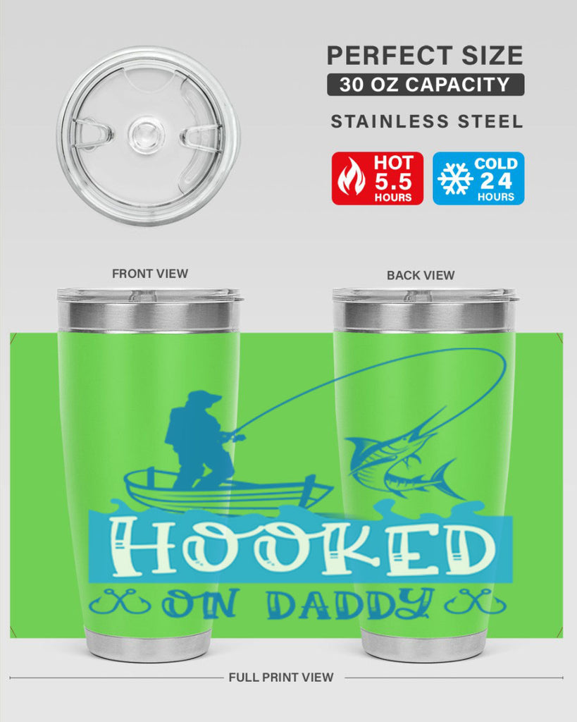 hooked on daddy 218#- fishing- Tumbler