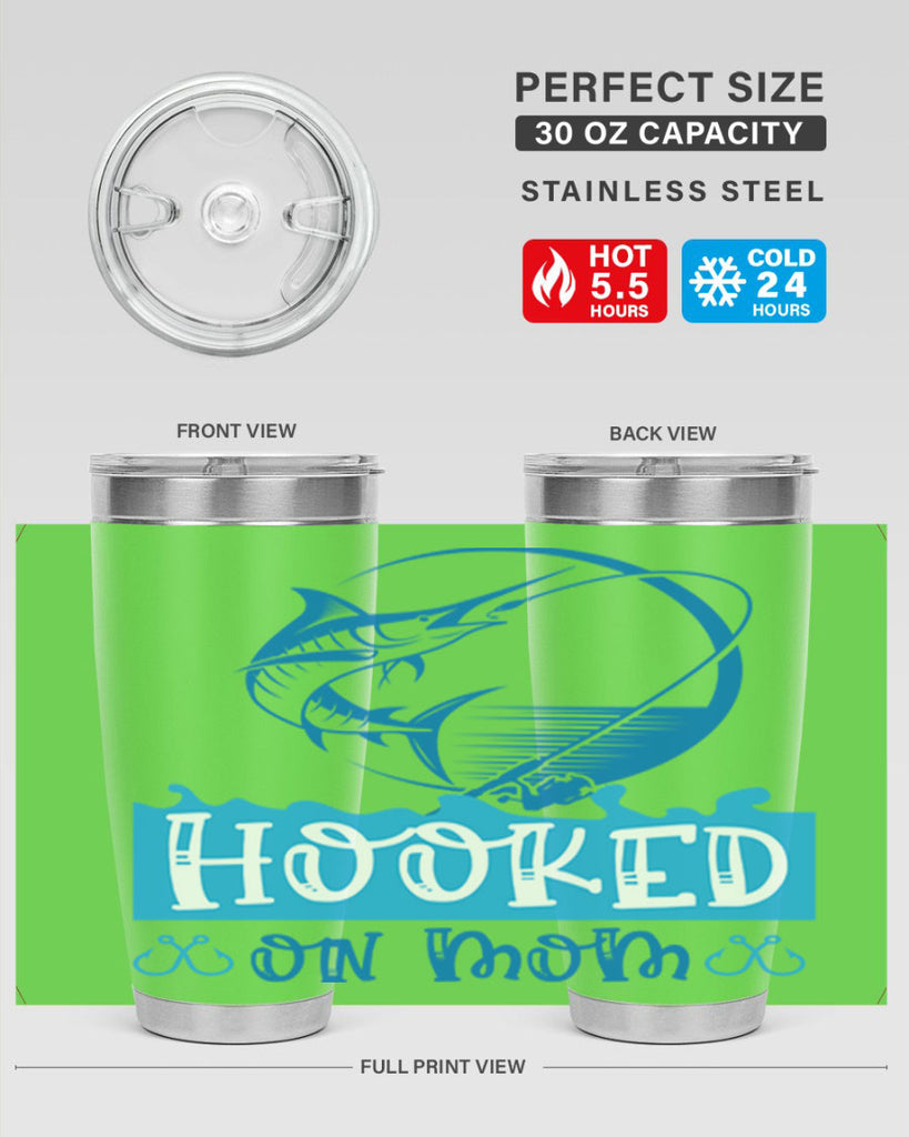 hooked on mom 217#- fishing- Tumbler