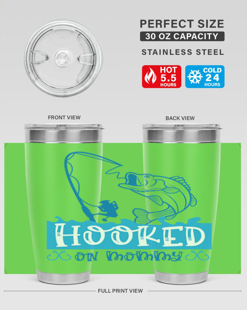 hooked on mommy 216#- fishing- Tumbler