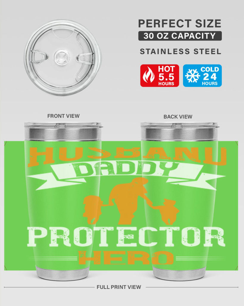 husband daddy protector hero 252#- fathers day- Tumbler