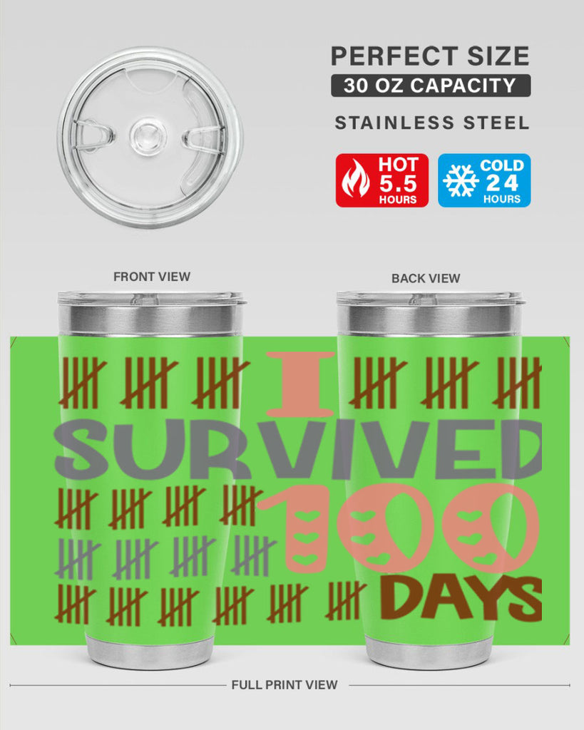 i survived 100 days 13#- 100 days of school- Tumbler