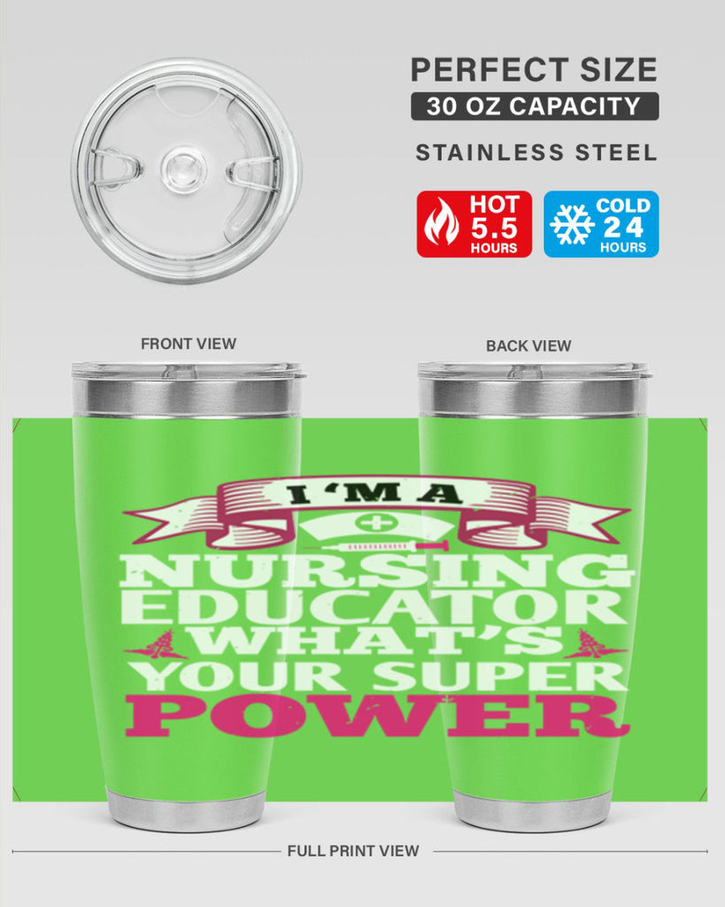 im a nursing educator Style 306#- nurse- tumbler