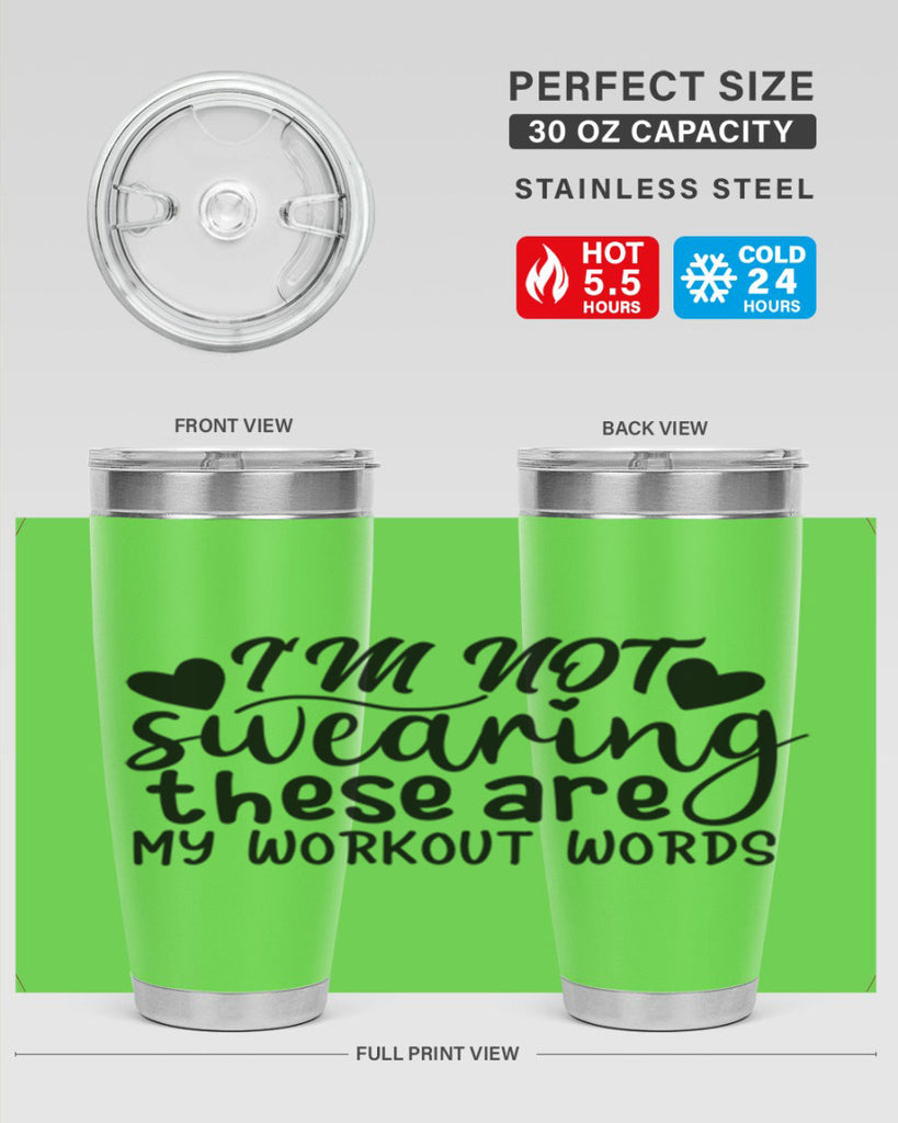 im not swearing these are my workout words 39#- gym- Tumbler