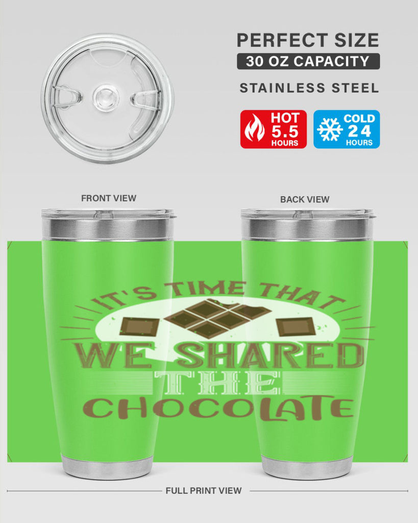 its time that we shared the chocolate 27#- chocolate- Tumbler