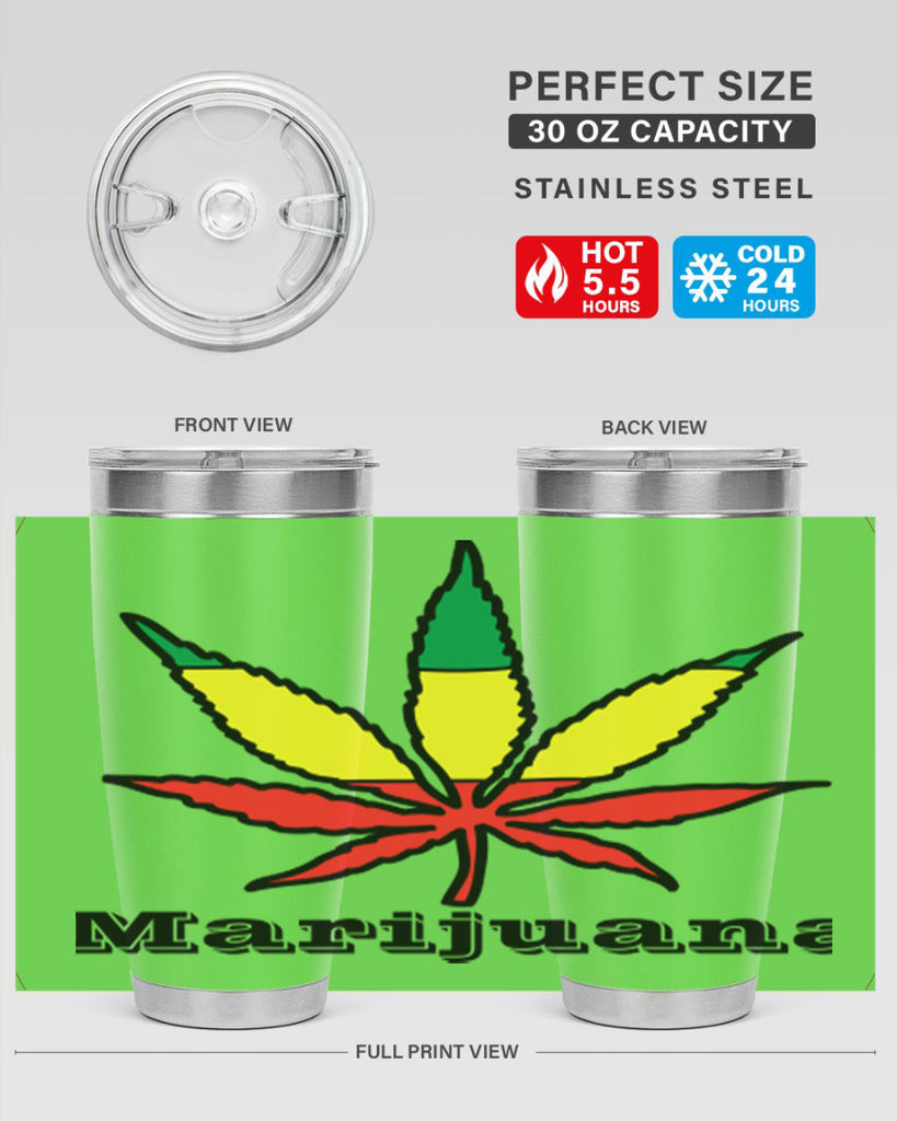 jamican cannabis 164#- marijuana- Tumbler