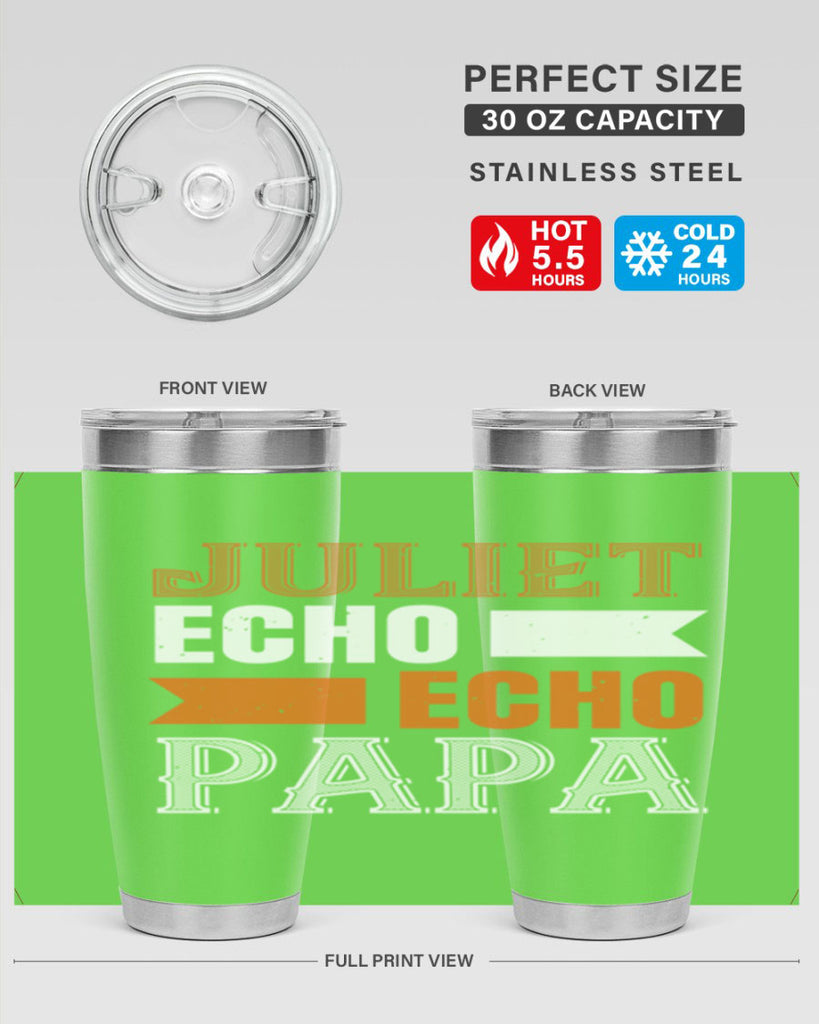 juliet echo echo papa 30#- grandpa - papa- Tumbler