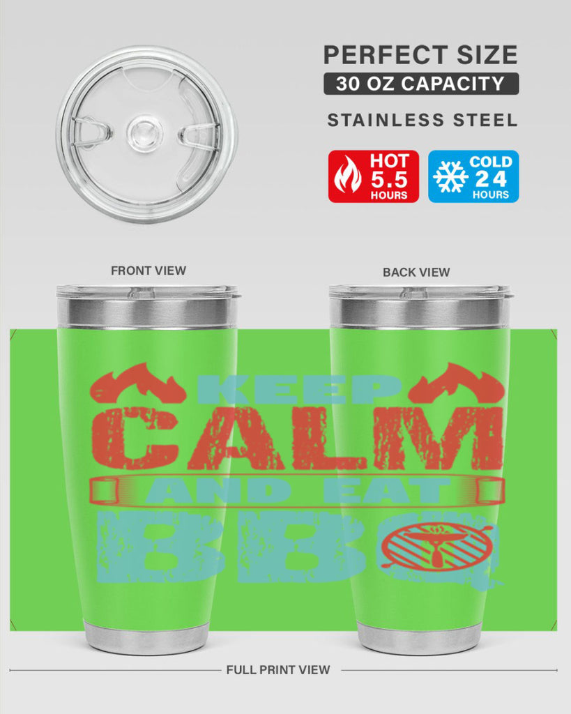 keep calm and eat bbq 30#- bbq- Tumbler