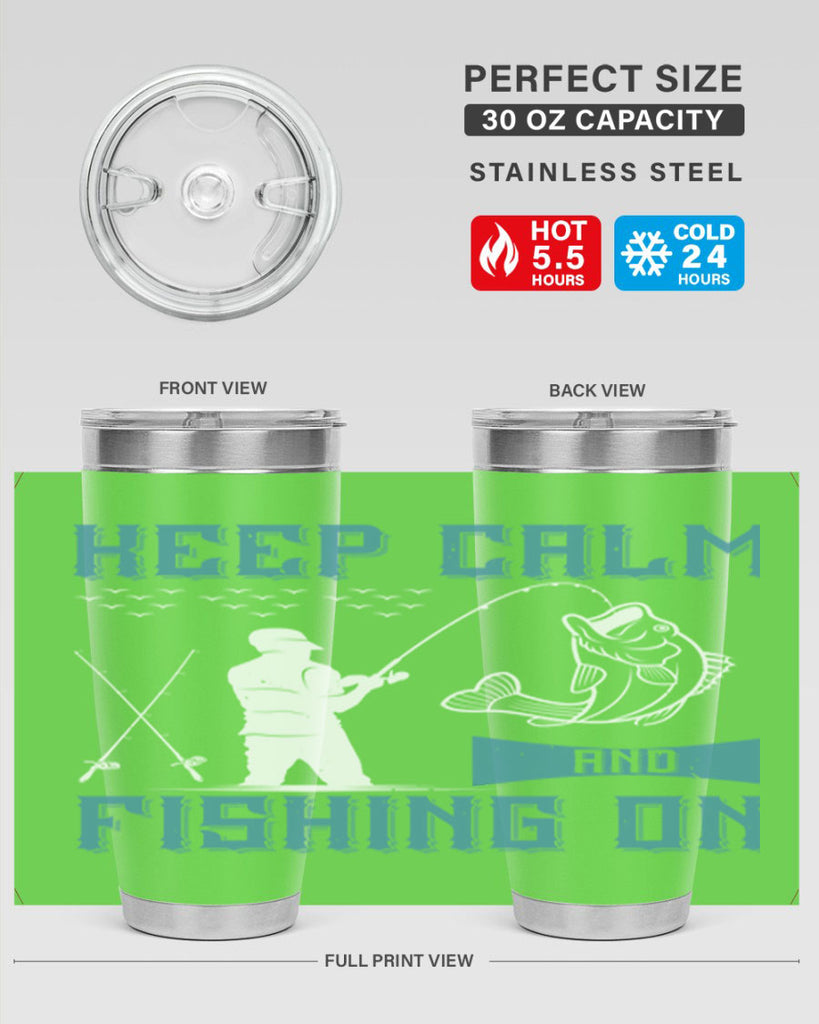 keep calm and fishing on 248#- fishing- Tumbler