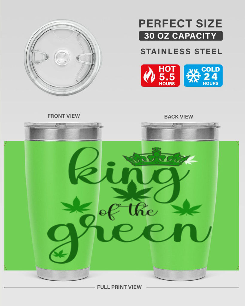 king of the green 177#- marijuana- Tumbler