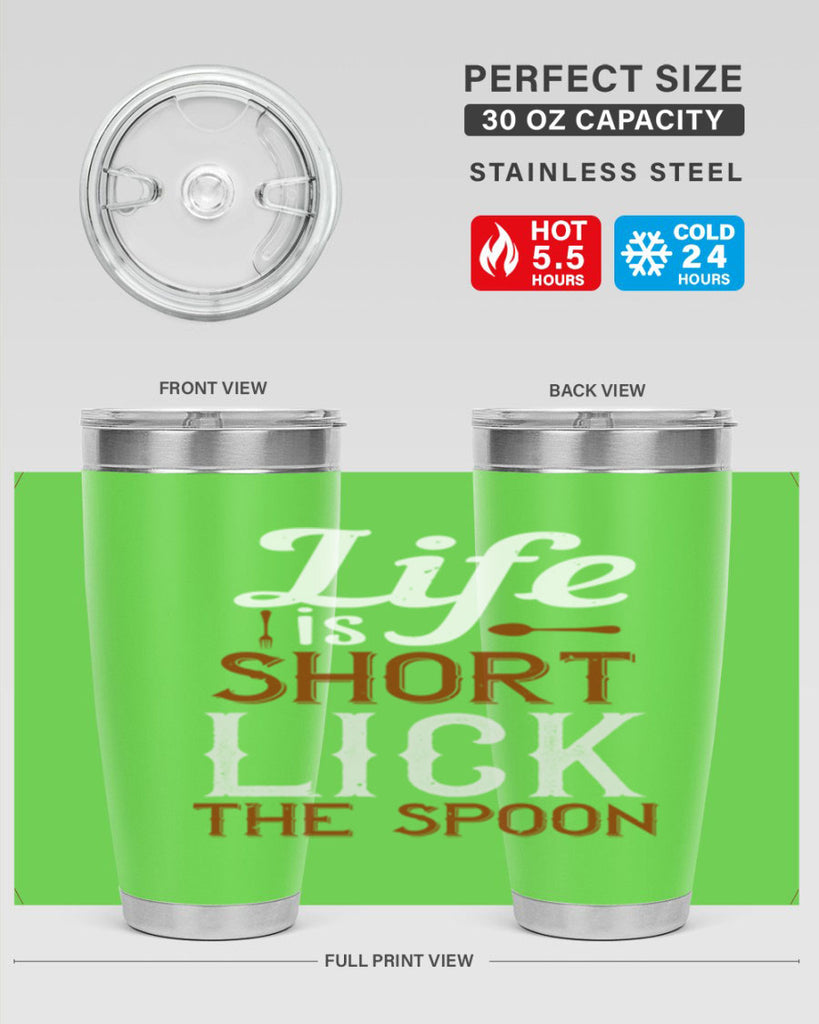 life is short lick the spoon 19#- cooking- Tumbler