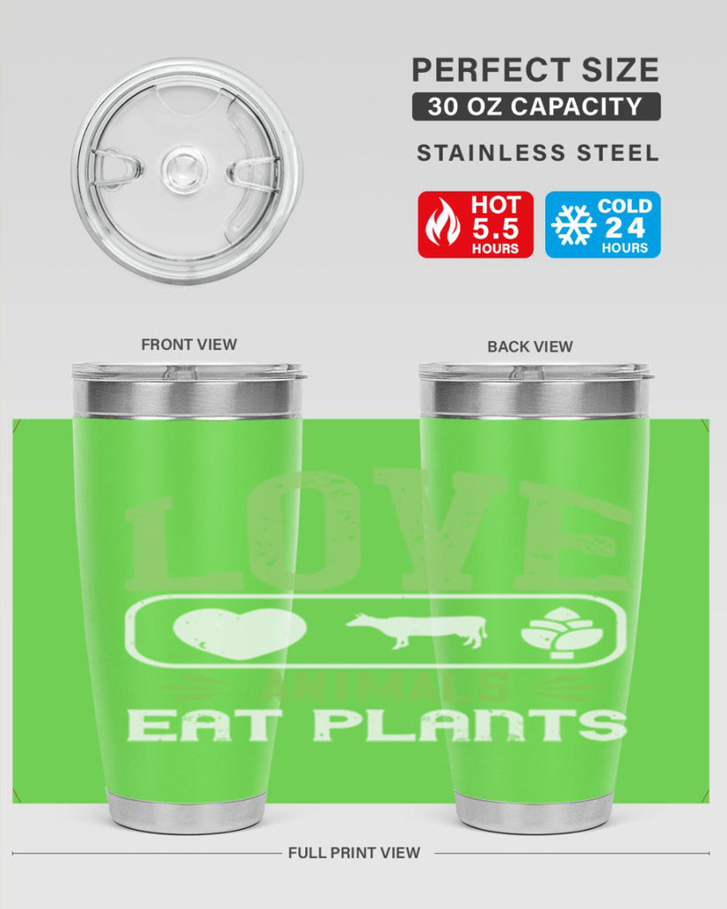 love animals eat plants 33#- vegan- Tumbler