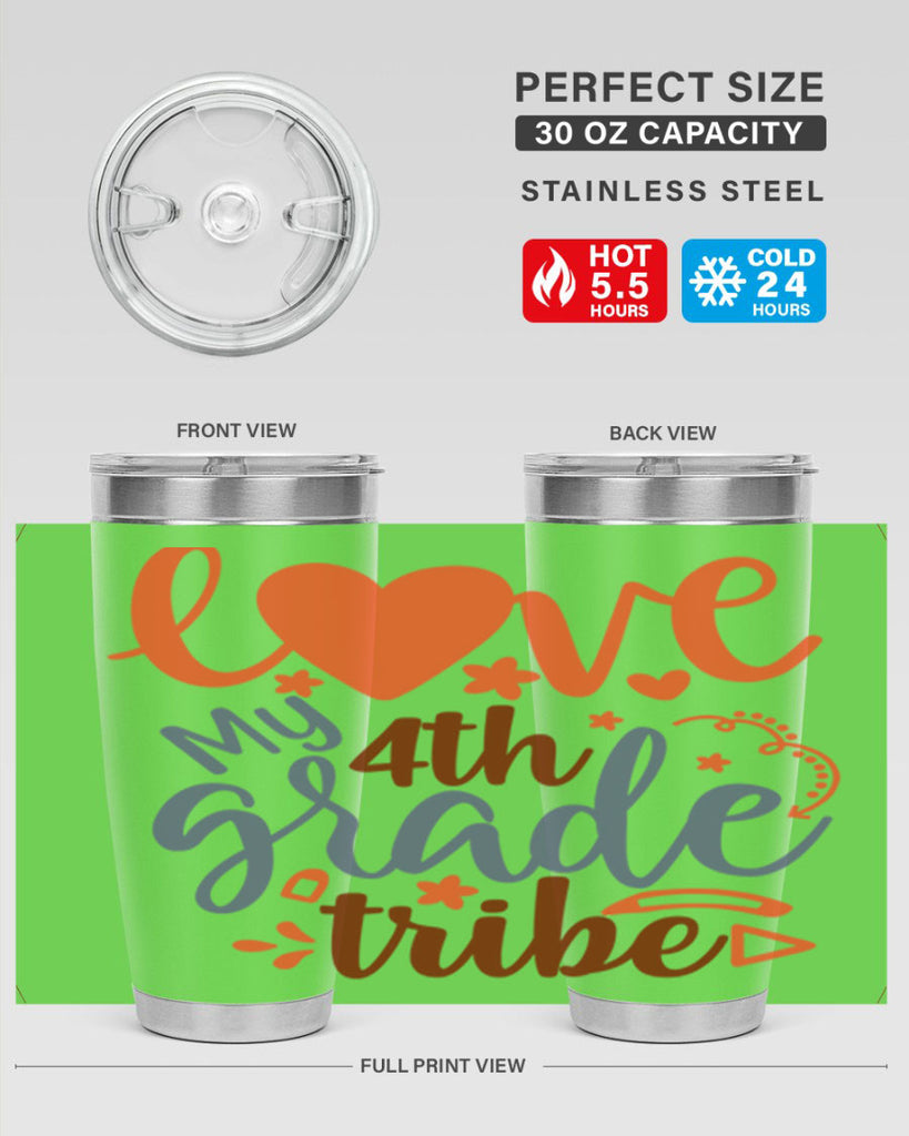 love my 4th grade tribe 10#- 4th  grade- Tumbler