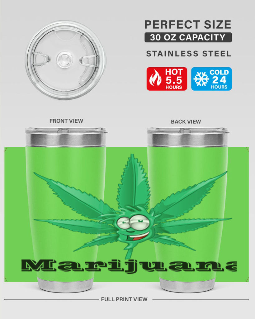 marijuana happy face 199#- marijuana- Tumbler