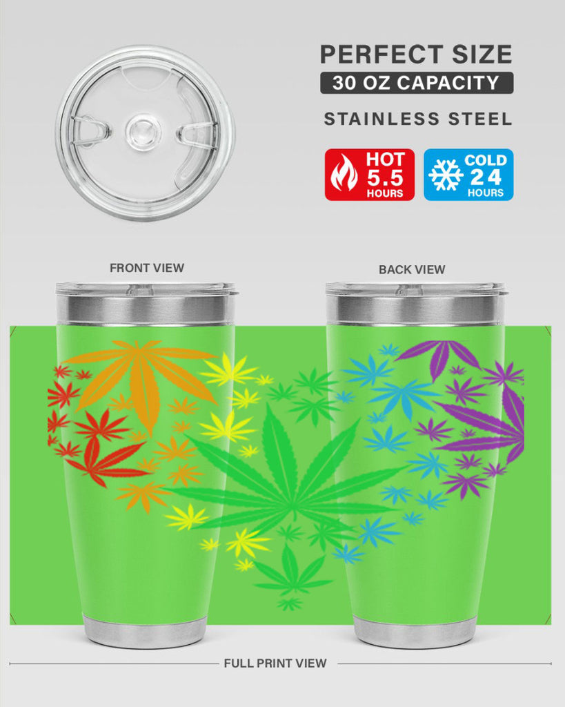 marijuana heart 200#- marijuana- Tumbler