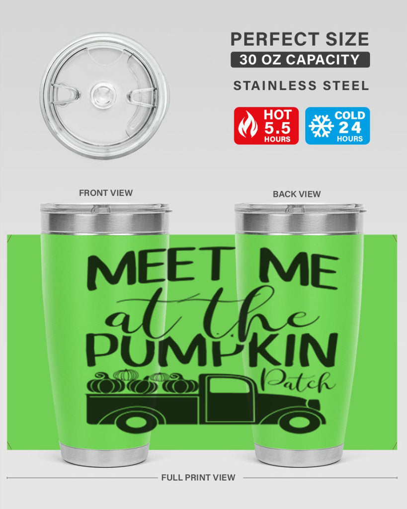 meet me at the pumpkin patch 424#- fall- Tumbler