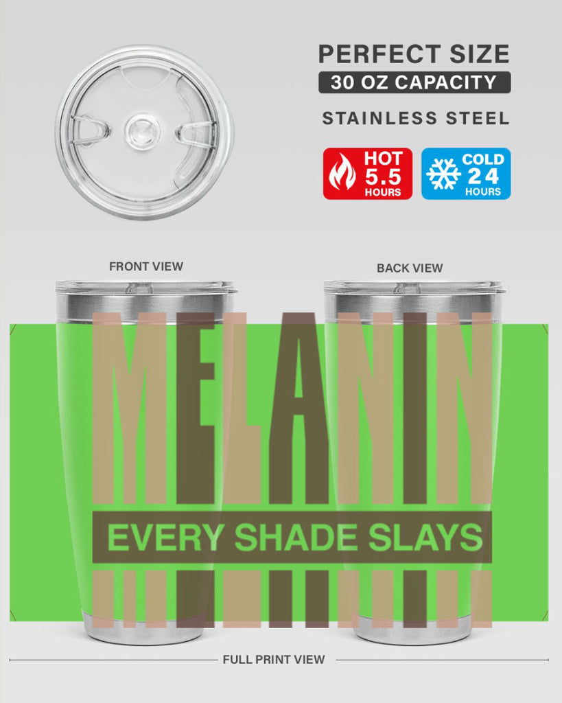 melanin every shade slays 90#- black words phrases- Cotton Tank