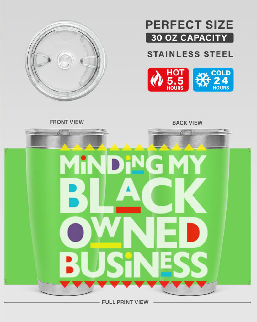 minding my black ownedbusiness 68#- black words phrases- Cotton Tank