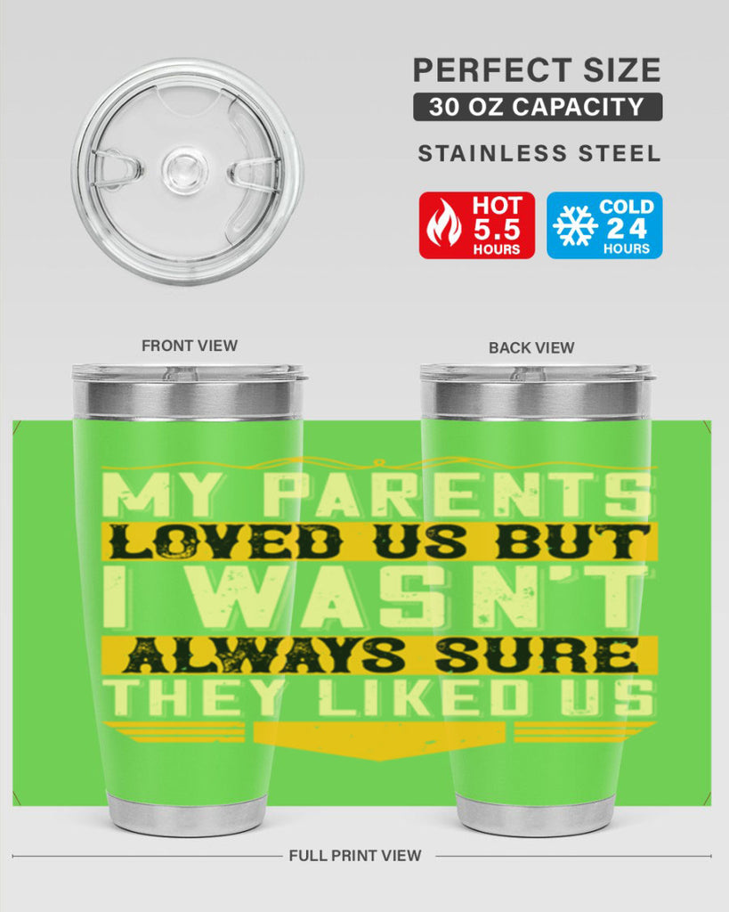 my parents loved us but i wasn’t always sure they liked us 36#- Parents Day- Tumbler