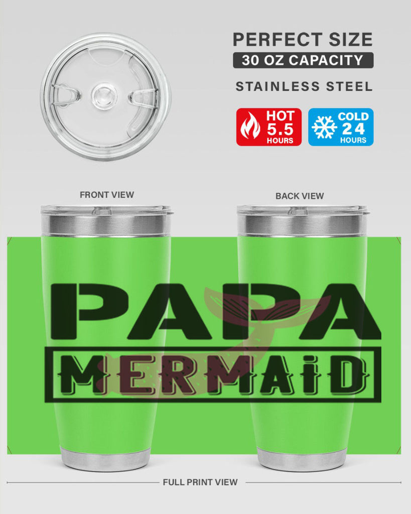 papa mermaid 533#- mermaid- Tumbler