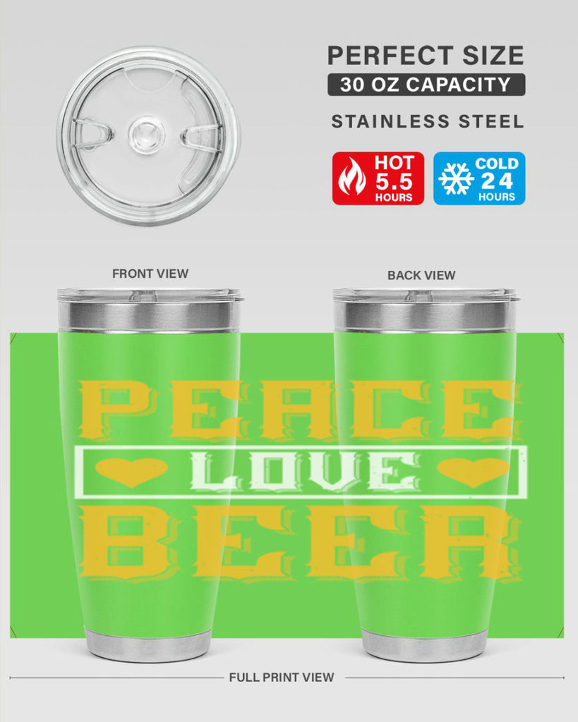 peace love beer 53#- beer- Tumbler