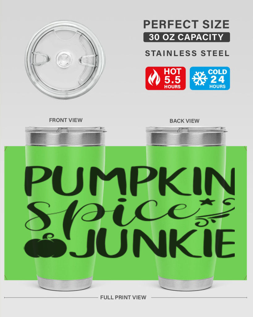 pumpkin spice junkie 548#- fall- Tumbler