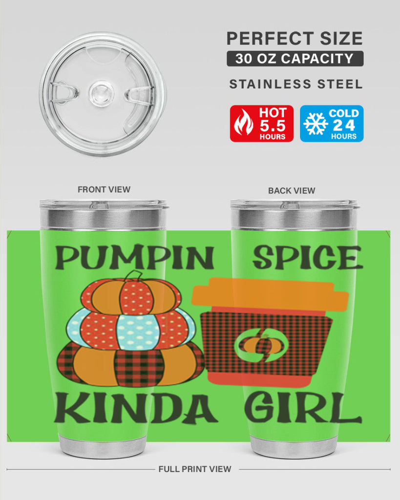 pumpkin spice kinda girl 551#- fall- Tumbler