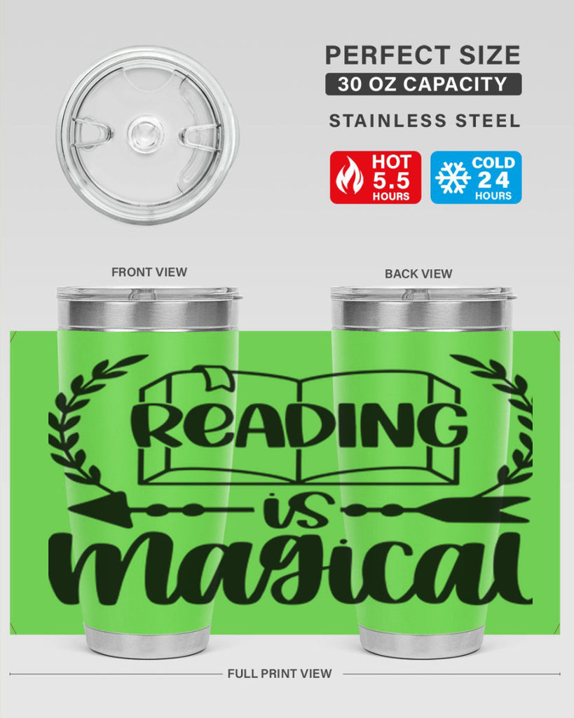 reading is magical 30#- reading- Tumbler