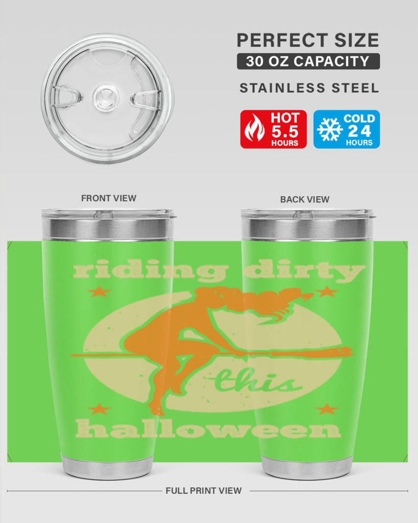 riding dirty this halloween 133#- halloween- Tumbler