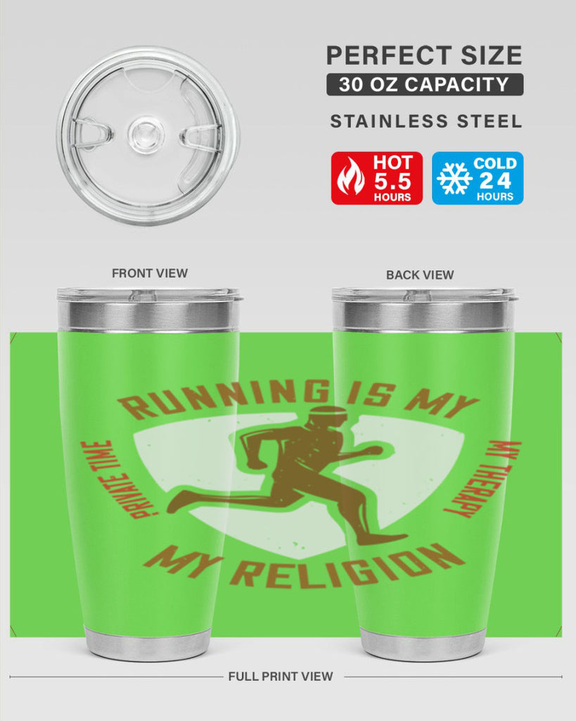 running is my private time my therapy my religion 21#- running- Tumbler