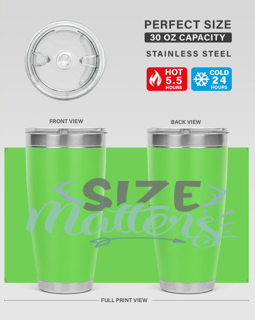 size matters 195#- fishing- Tumbler