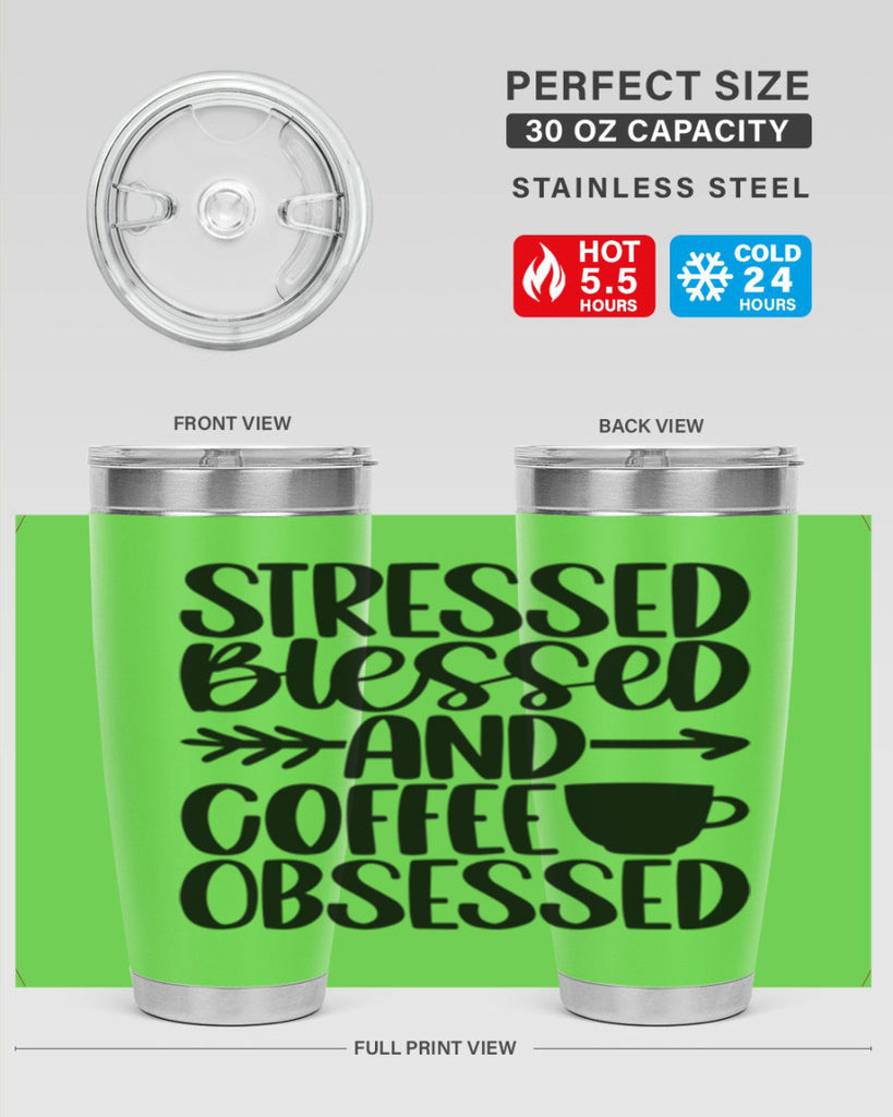 stressed blessed and 26#- coffee- Tumbler