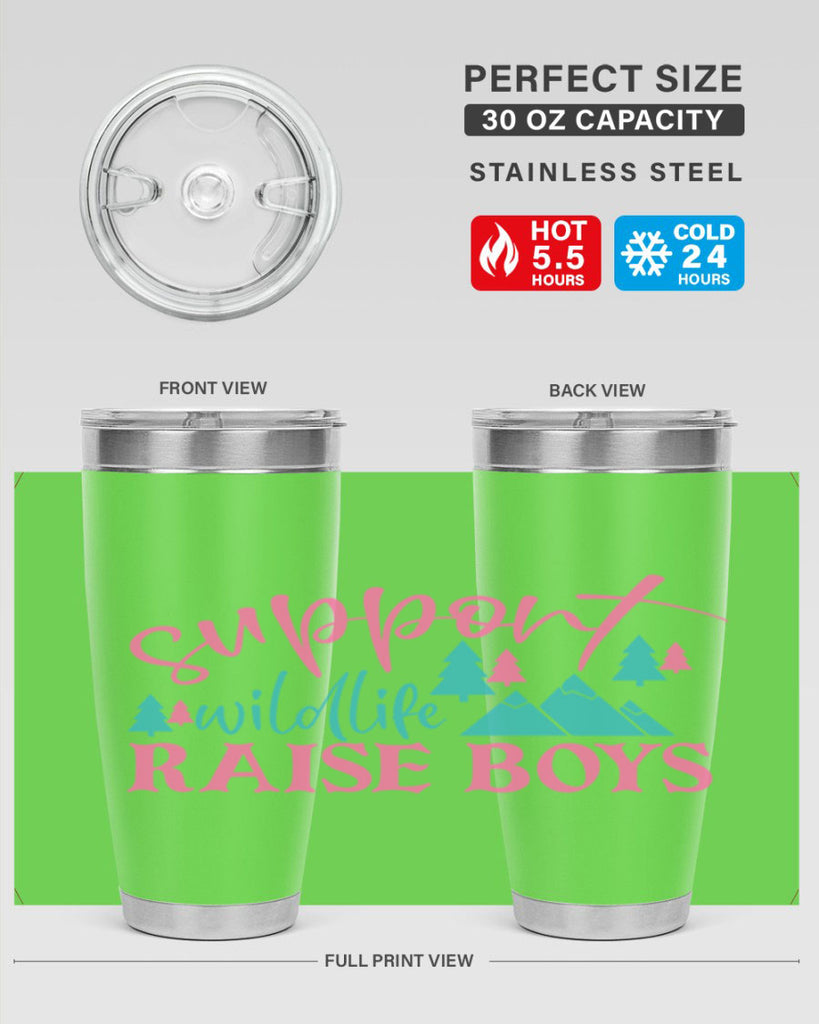 support wildlife raise boys 300#- mom- Tumbler