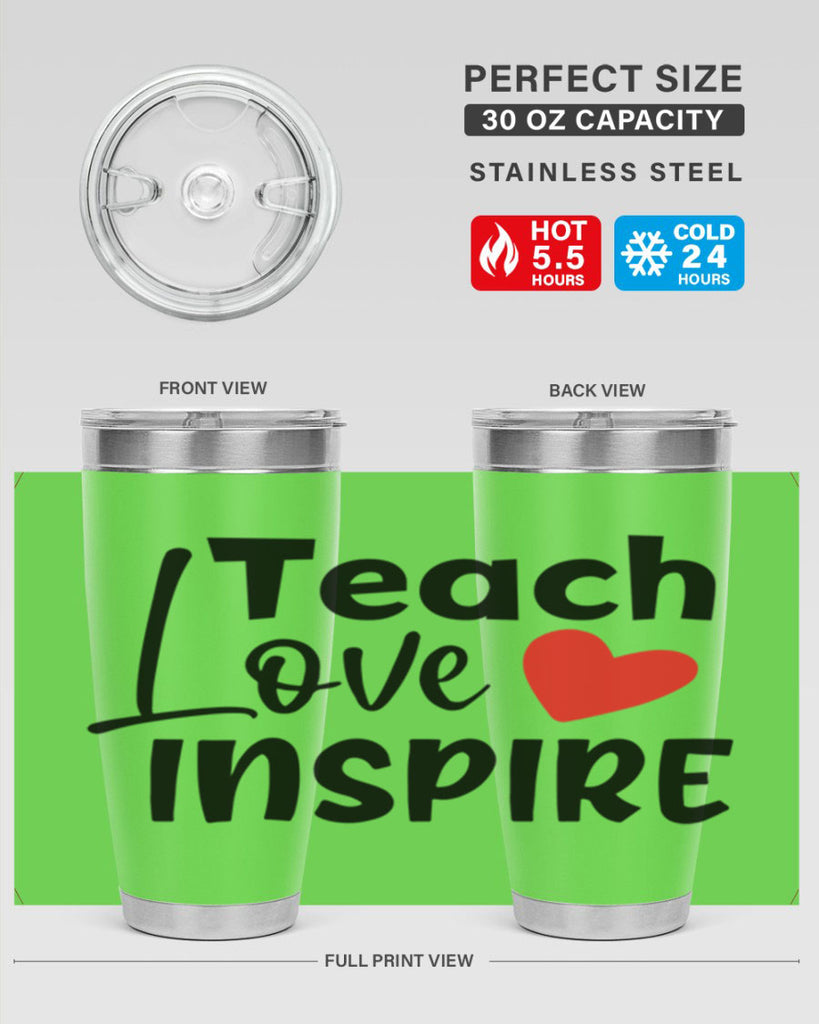 teach love inspre Style 146#- teacher- tumbler