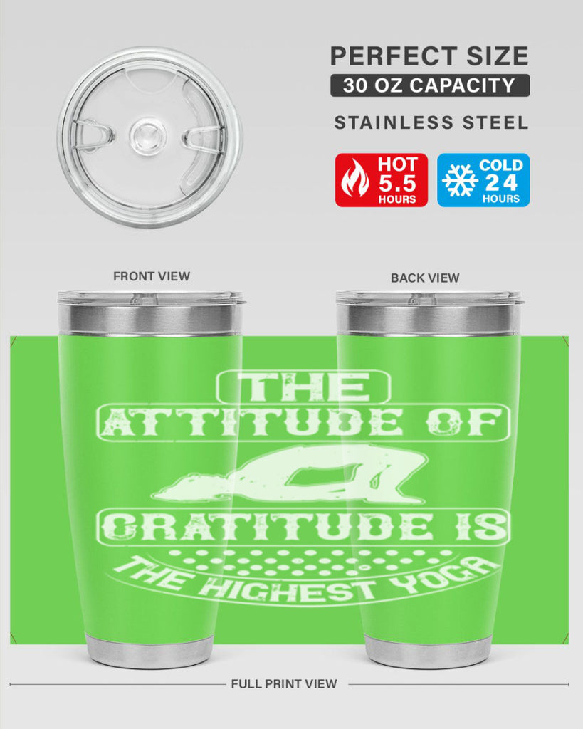 the attitude of gratitude is the highest yoga 64#- yoga- Tumbler