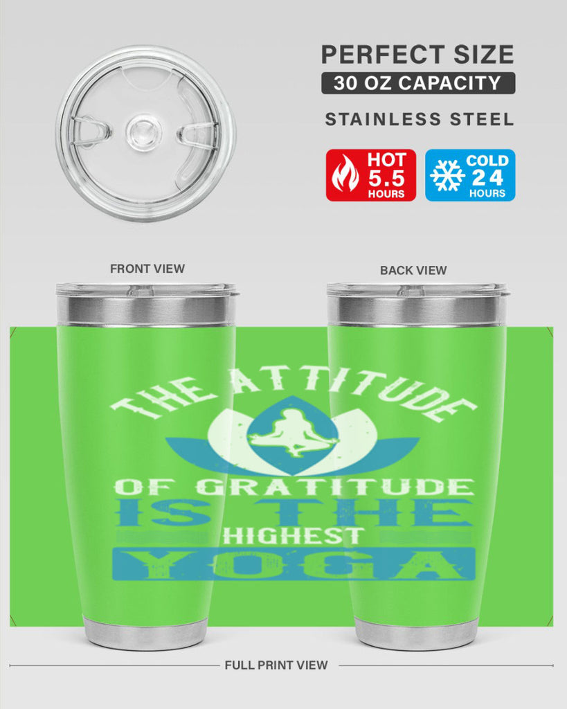 the attitude of gratitude is the highest yoga 66#- yoga- Tumbler