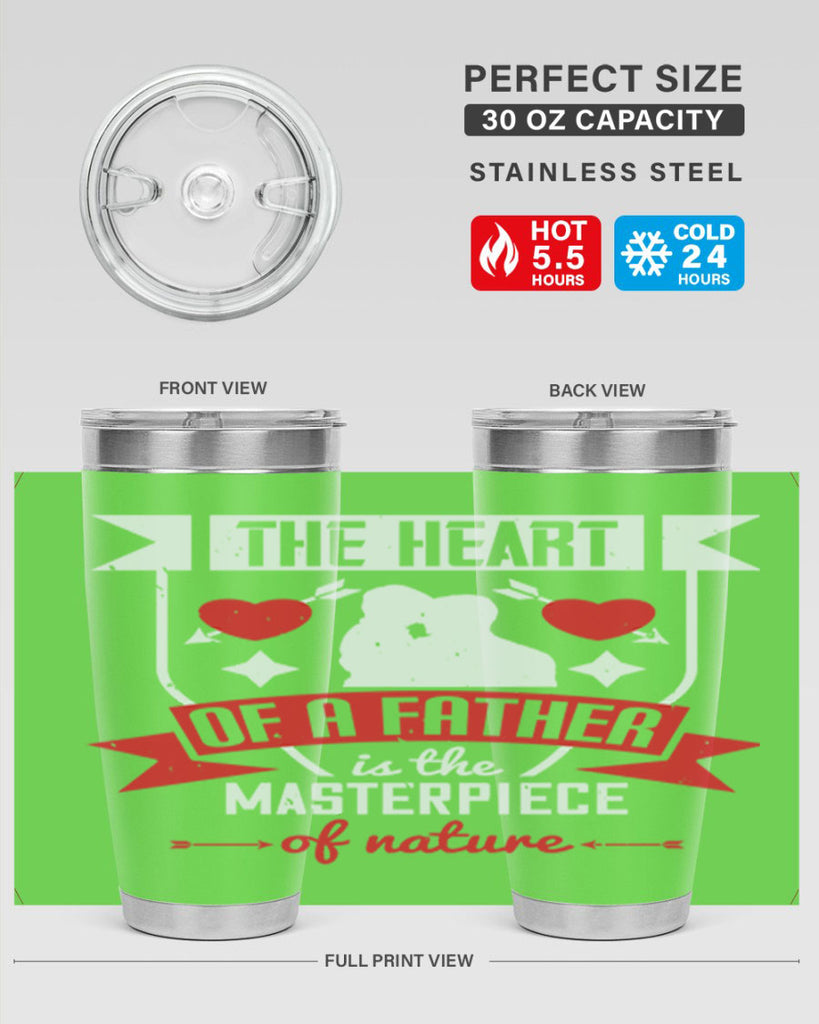 the heart of a father 159#- fathers day- Tumbler