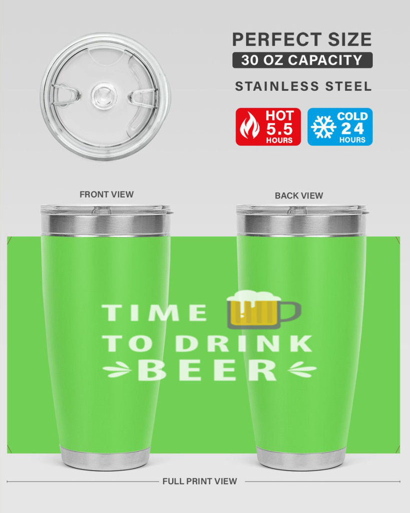 time to drink 7#- beer- Tumbler