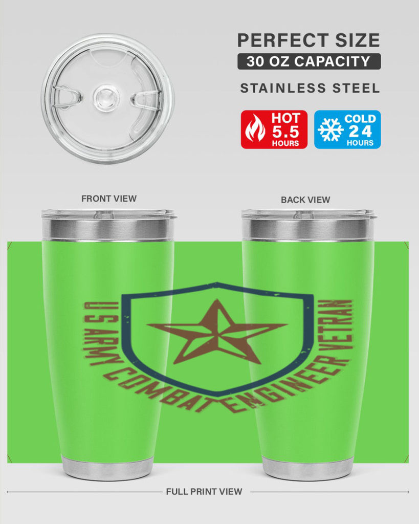 u s army conbat engineer vetran Style 32#- engineer- tumbler