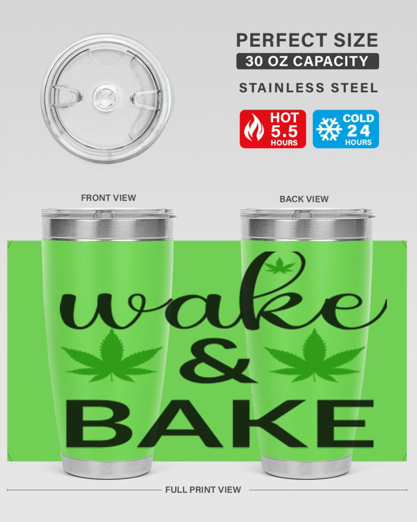 wake and bake 272#- marijuana- Tumbler