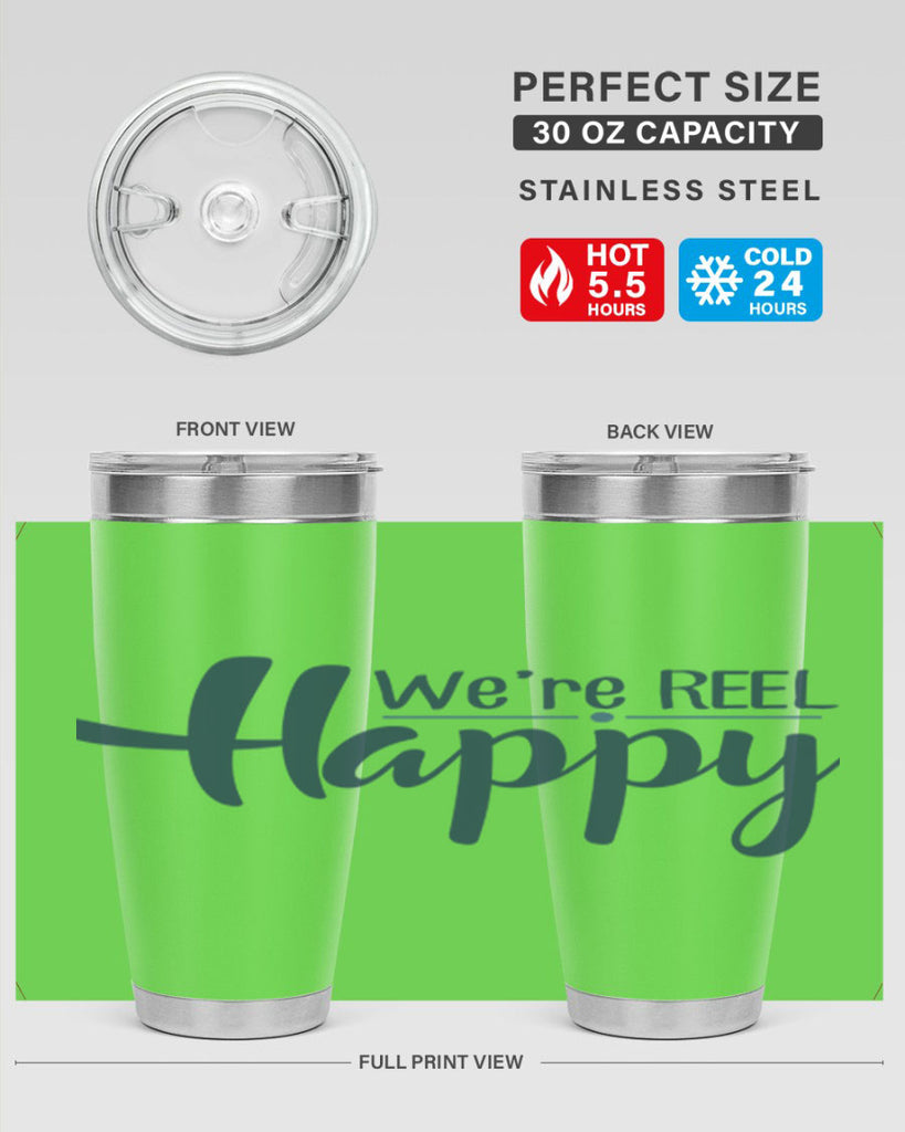 we are reel happy 16#- fishing- Tumbler